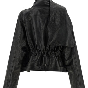 Rick Owens Cropped Scarf Flight Jacket