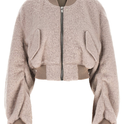 Rick Owens Secchia Cropped Flight Bomber Jacket