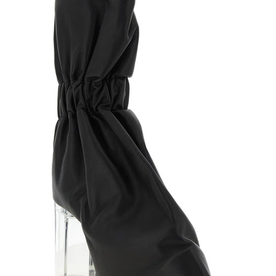Rick Owens Pull On Cuffed Taquito Ankle Boots