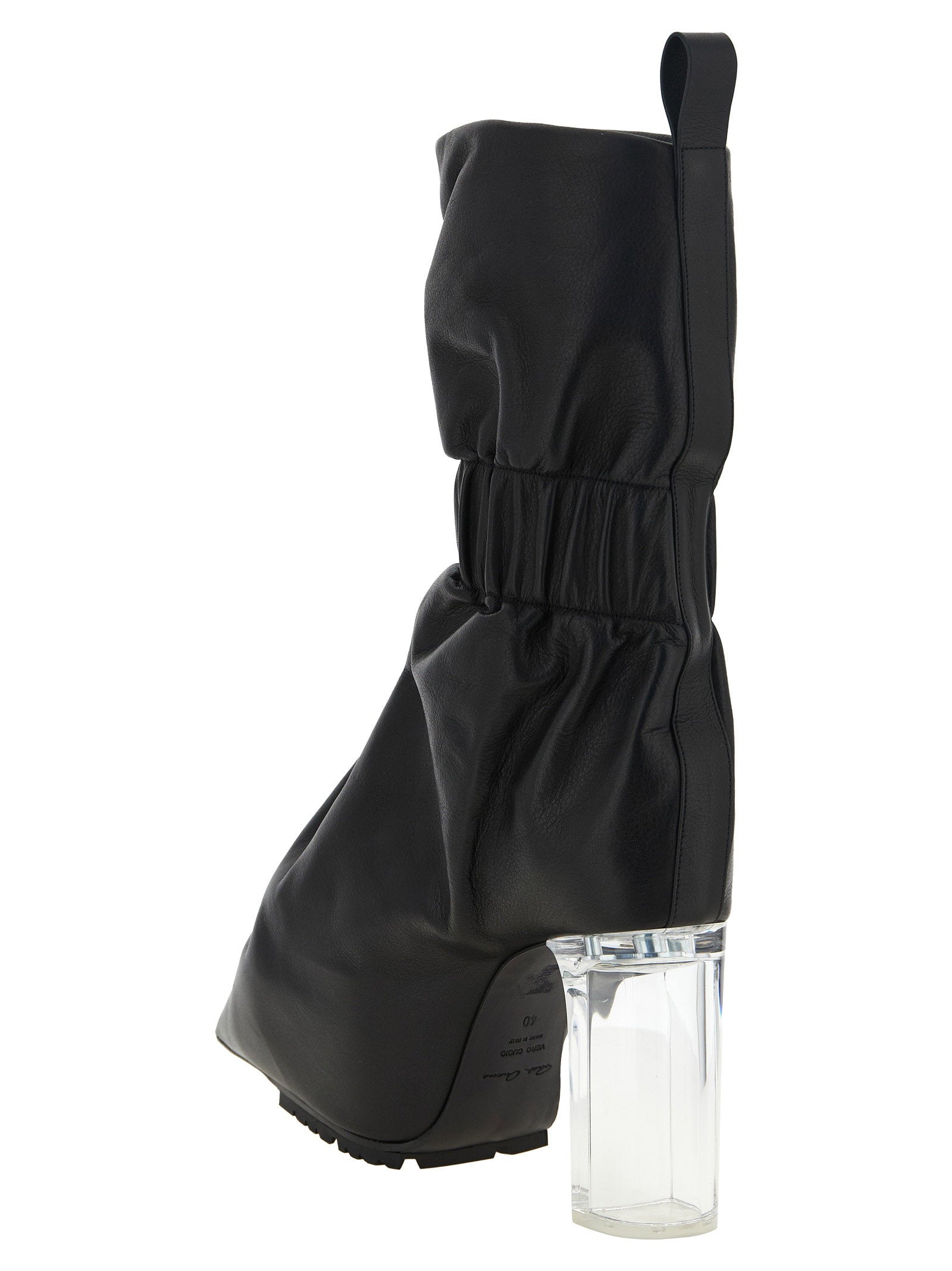 Rick Owens Pull On Cuffed Taquito Ankle Boots