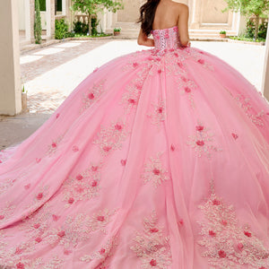 Strapless Cape Quinceanera Dress by Rachel Allan RQ1155