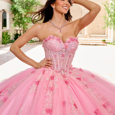 Strapless Cape Quinceanera Dress by Rachel Allan RQ1155