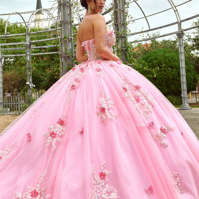 Strapless Cape Quinceanera Dress by Rachel Allan RQ1155