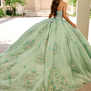 Strapless Cape Quinceanera Dress by Rachel Allan RQ1155