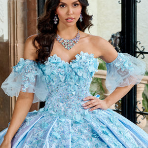 3D Floral Sweetheart Quinceanera Dress by Rachel Allan RQ1157
