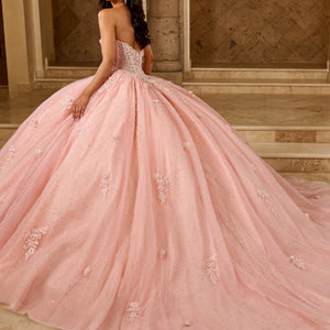 Strapless Cape Quinceanera Dress by Rachel Allan RQ1162
