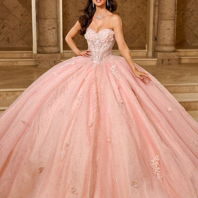 Strapless Cape Quinceanera Dress by Rachel Allan RQ1162