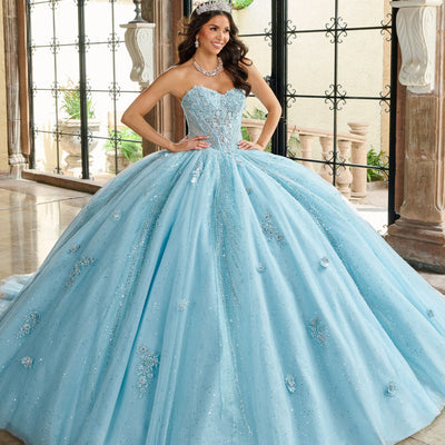 Strapless Cape Quinceanera Dress by Rachel Allan RQ1162