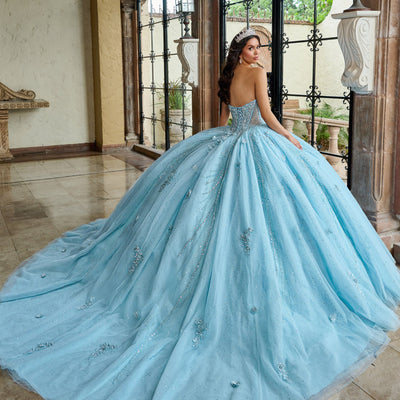 Strapless Cape Quinceanera Dress by Rachel Allan RQ1162