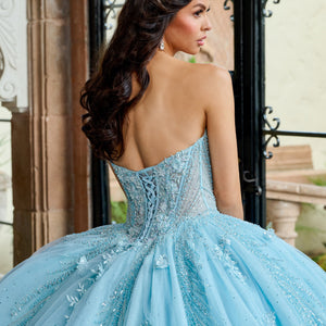 Strapless Cape Quinceanera Dress by Rachel Allan RQ1162