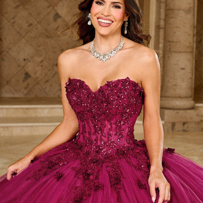 Strapless Quinceanera Dress by Rachel Allan RQ1163