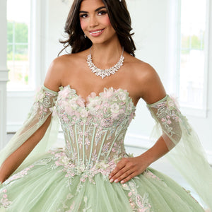 Cape Sleeve Quinceanera Dress by Rachel Allan RQ2216