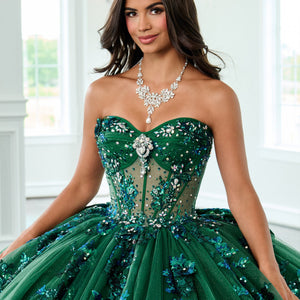 Sheer Corset Quinceanera Dress by Rachel Allan RQ2224