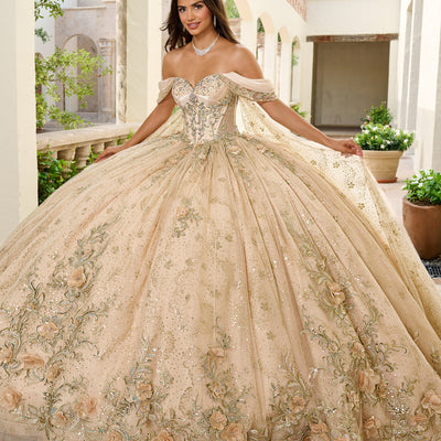 Cape Sleeve Quinceanera Dress by Rachel Allan RQ3146