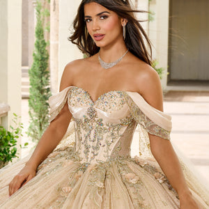 Cape Sleeve Quinceanera Dress by Rachel Allan RQ3146
