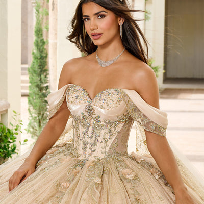 Cape Sleeve Quinceanera Dress by Rachel Allan RQ3146
