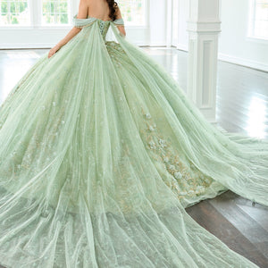 Cape Sleeve Quinceanera Dress by Rachel Allan RQ3146