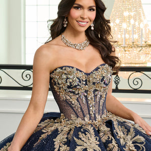 Puff Sleeve Quinceanera Dress by Rachel Allan RQ3153