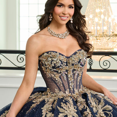 Puff Sleeve Quinceanera Dress by Rachel Allan RQ3153