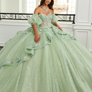 Puff Sleeve Quinceanera Dress by Rachel Allan RQ3153