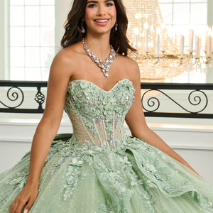 Puff Sleeve Quinceanera Dress by Rachel Allan RQ3153