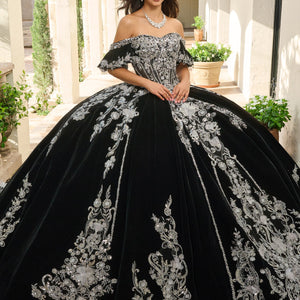 Velvet Charro Quinceanera Dress by Rachel Allan RQ5011