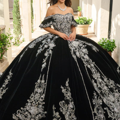 Velvet Charro Quinceanera Dress by Rachel Allan RQ5011