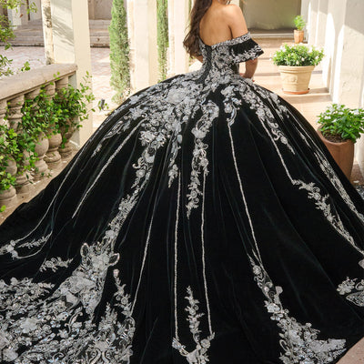 Velvet Charro Quinceanera Dress by Rachel Allan RQ5011