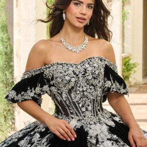 Velvet Charro Quinceanera Dress by Rachel Allan RQ5011