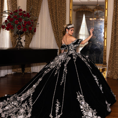 Velvet Charro Quinceanera Dress by Rachel Allan RQ5011
