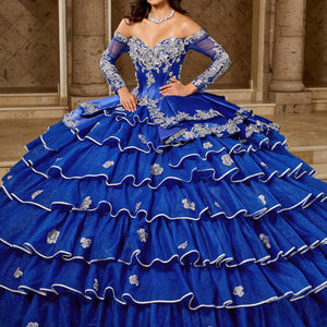 Ruffled Charro Quinceanera Dress by Rachel Allan RQ5012