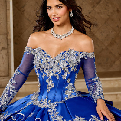 Ruffled Charro Quinceanera Dress by Rachel Allan RQ5012