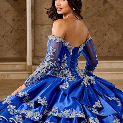 Ruffled Charro Quinceanera Dress by Rachel Allan RQ5012