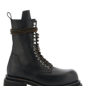 Rick Owens Lace Up Bogun Combat Boots