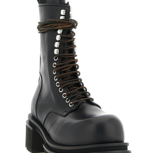 Rick Owens Lace Up Bogun Combat Boots