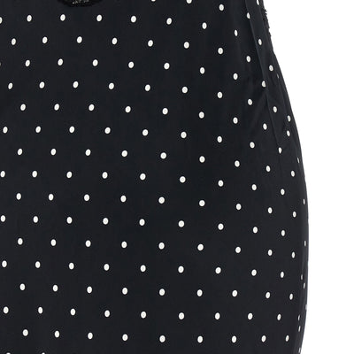 Self-Portrait Polka Dot Satin Lace Maxi Dress