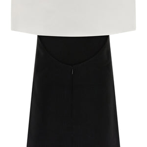 Self-Portrait Black Crêpe Flower Mini Dress