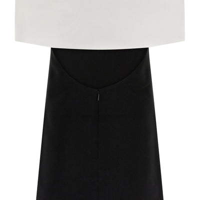 Self-Portrait Black Crêpe Flower Mini Dress