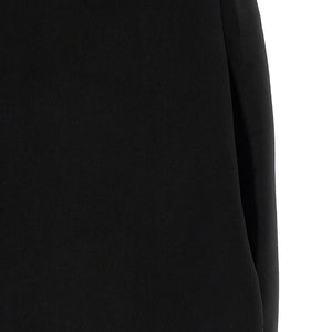 Self-Portrait Black Crêpe Flower Mini Dress