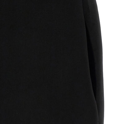 Self-Portrait Black Crêpe Flower Mini Dress