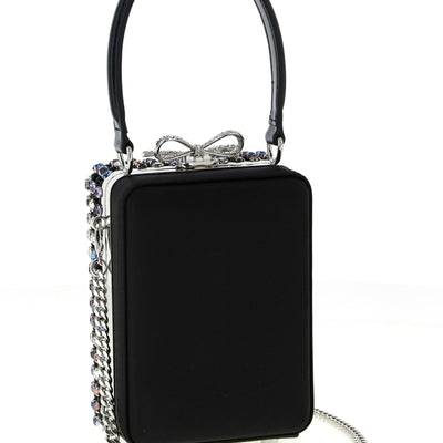 Self-Portrait Multi Crystal Chainmail Handbag