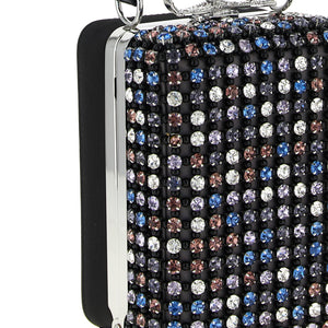 Self-Portrait Multi Crystal Chainmail Handbag