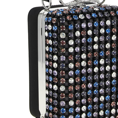 Self-Portrait Multi Crystal Chainmail Handbag