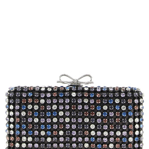 Self-Portrait Multi Crystal Chainmail Clutch