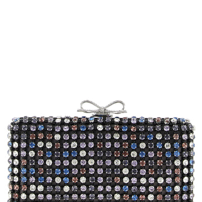 Self-Portrait Multi Crystal Chainmail Clutch