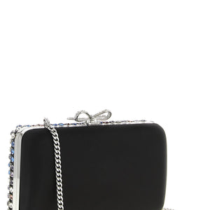 Self-Portrait Multi Crystal Chainmail Clutch