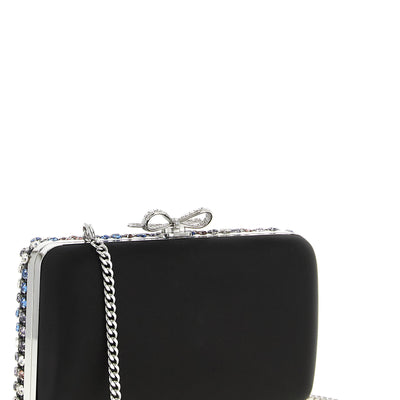 Self-Portrait Multi Crystal Chainmail Clutch