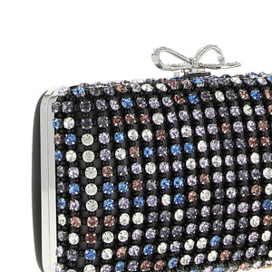 Self-Portrait Multi Crystal Chainmail Clutch