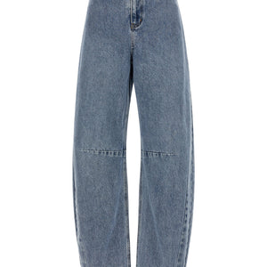 Self-Portrait Blue Barrel Leg Jeans