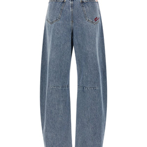 Self-Portrait Blue Barrel Leg Jeans